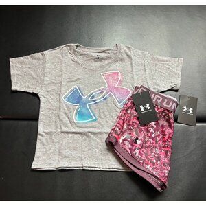 NWT Under Armour Glitter Athletic Set Girls Size 5